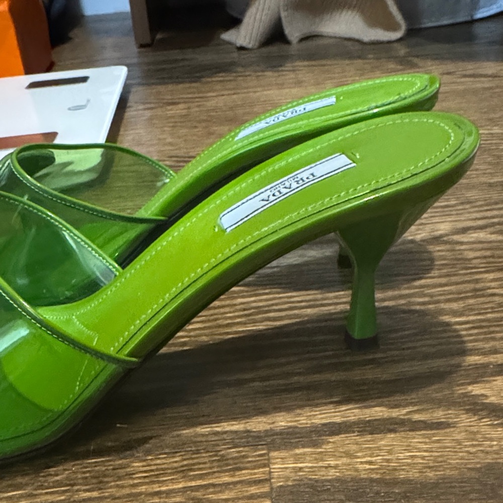 Prada Vibrant Green Women's Mules - Picture 2 of 5